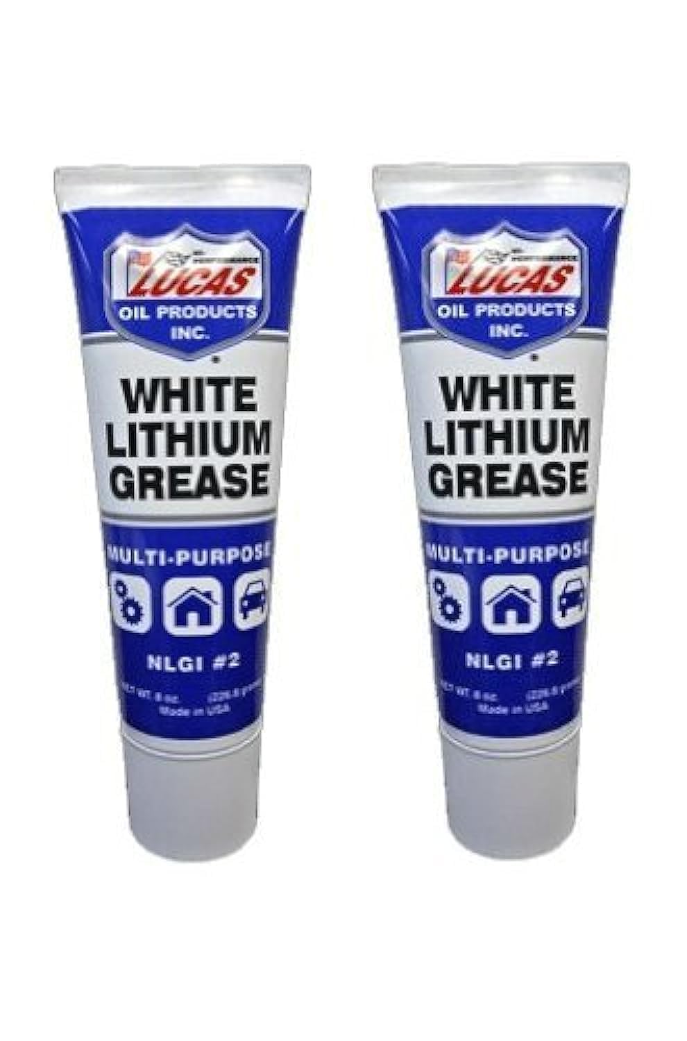 Lucas Oil tubo exprimible frente mostrando envase y fácil aplicación