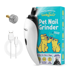 LuckyTail vista frontal del dispositivo, control silencioso y diseño ergonómico
