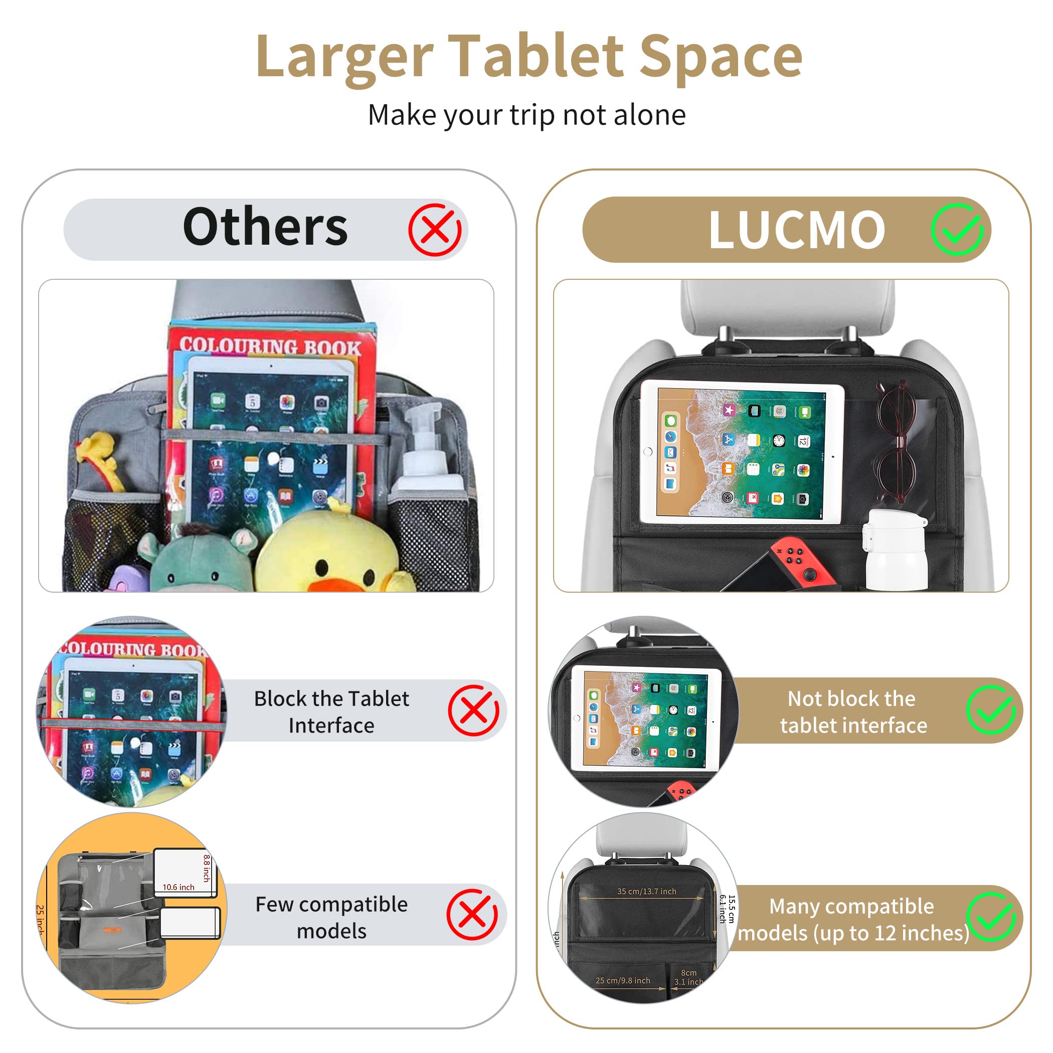 LUCMO bandeja plegable abierta como mesa estable para comidas y juegos