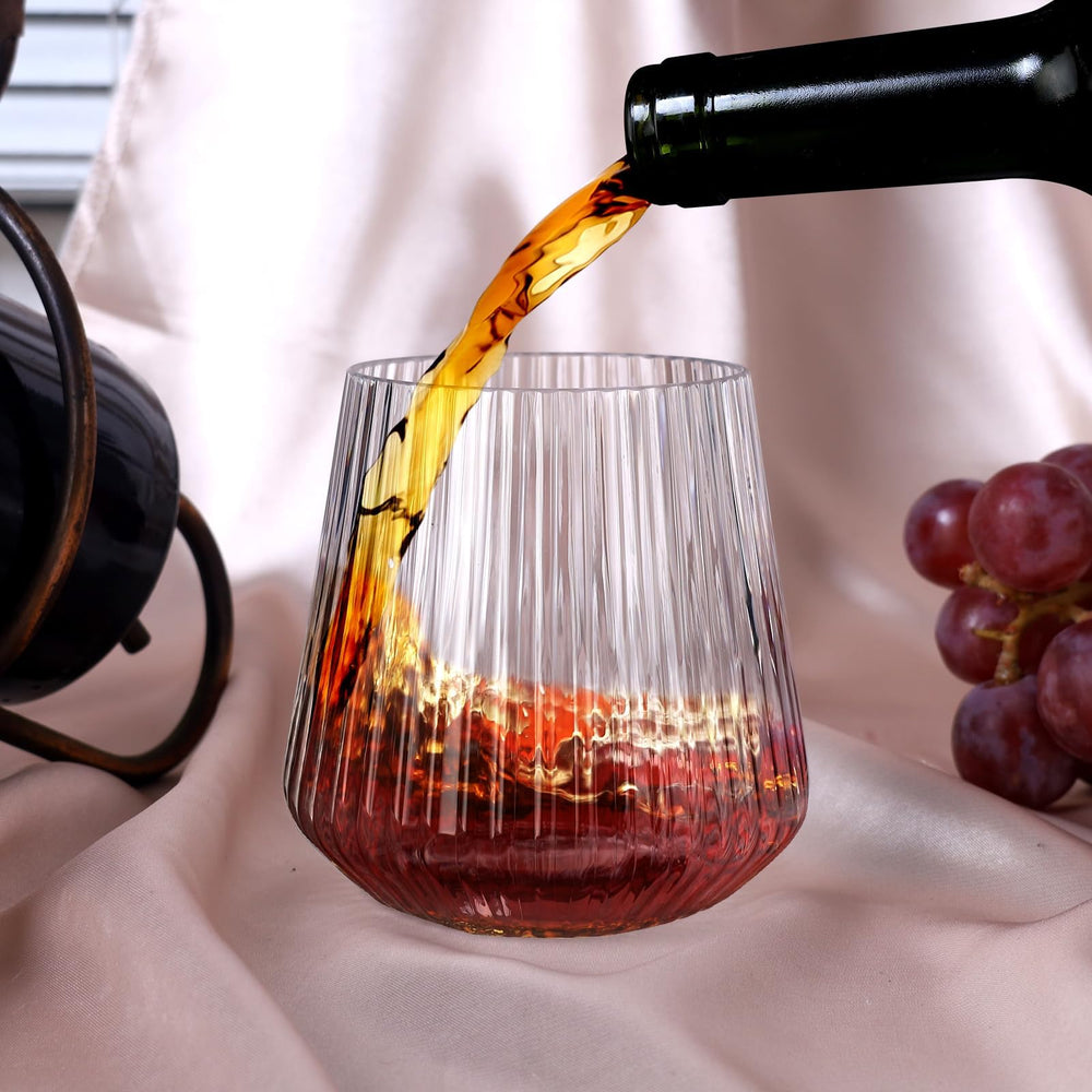 Lueumxc copa llena de vino tinto, presentación sin cristal frágil