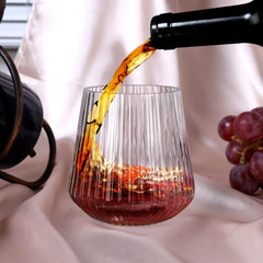 Lueumxc copa llena de vino tinto, presentación sin cristal frágil