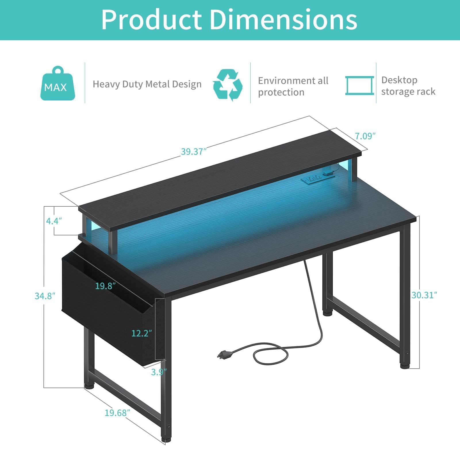Lufeiya soporte para dos monitores elevando pantallas para mejor postura
