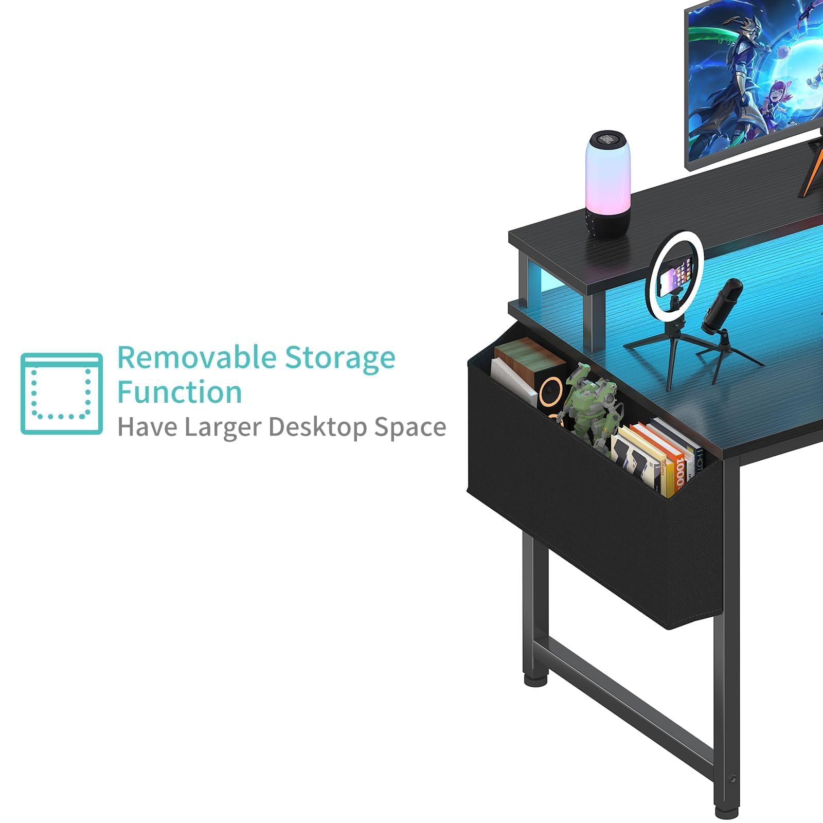 Lufeiya escritorio en habitación juvenil optimizando espacio y estilo