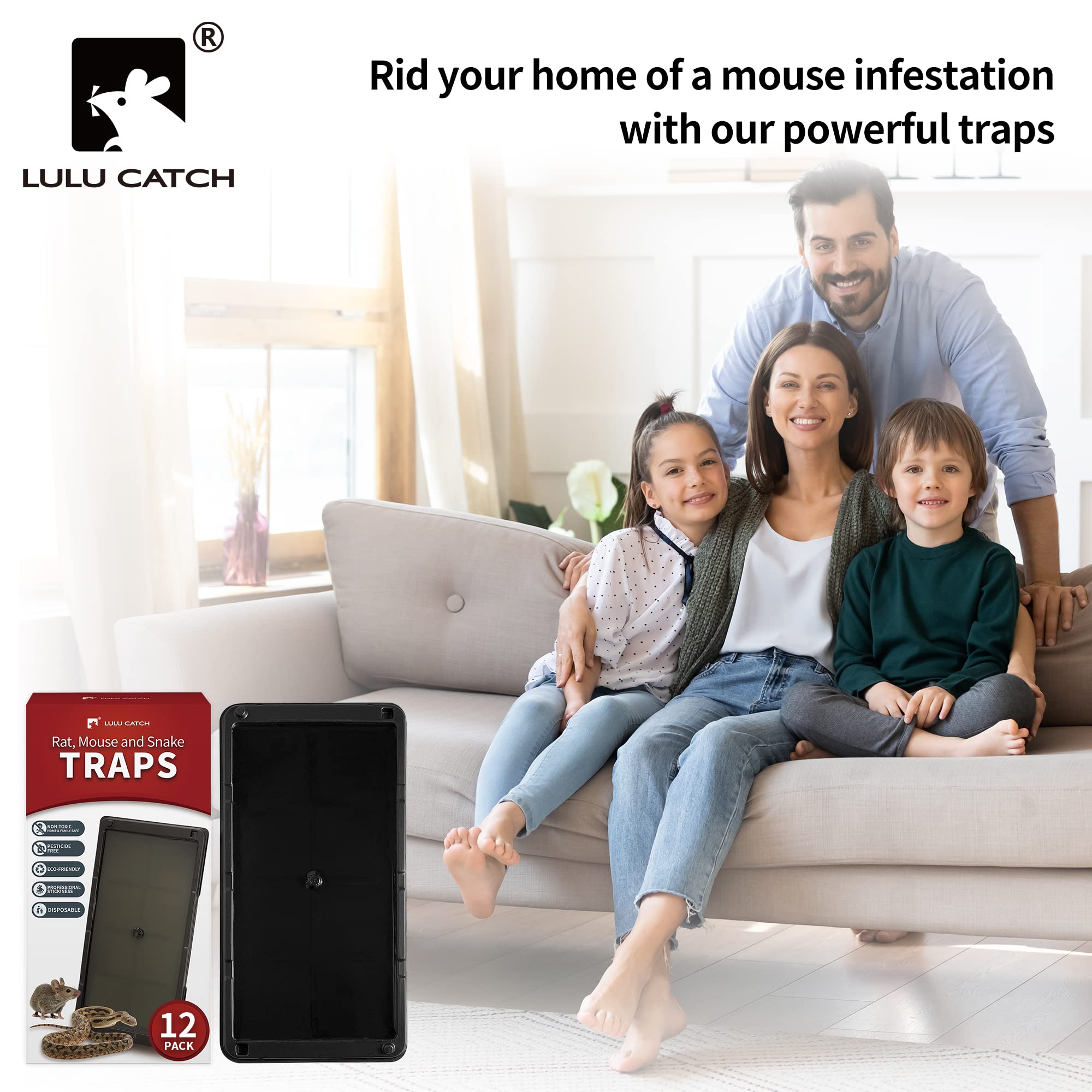 LULUCATCH trampas instaladas en sótano doméstico demostrando uso en interiores