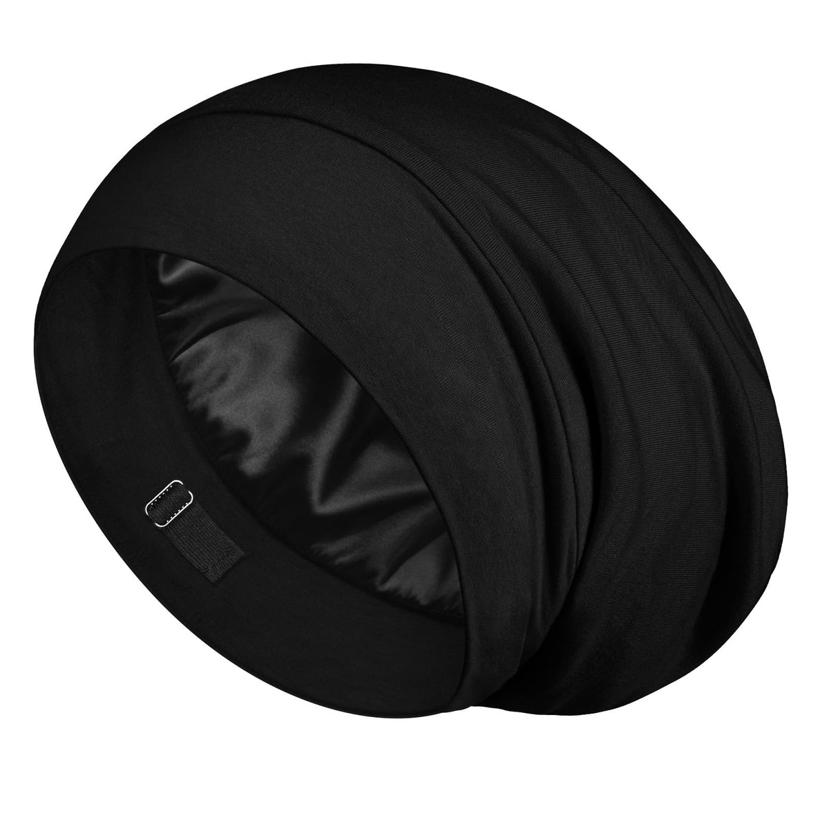 LULUSILK gorro de seda visto de frente protege el cabello cómodamente
