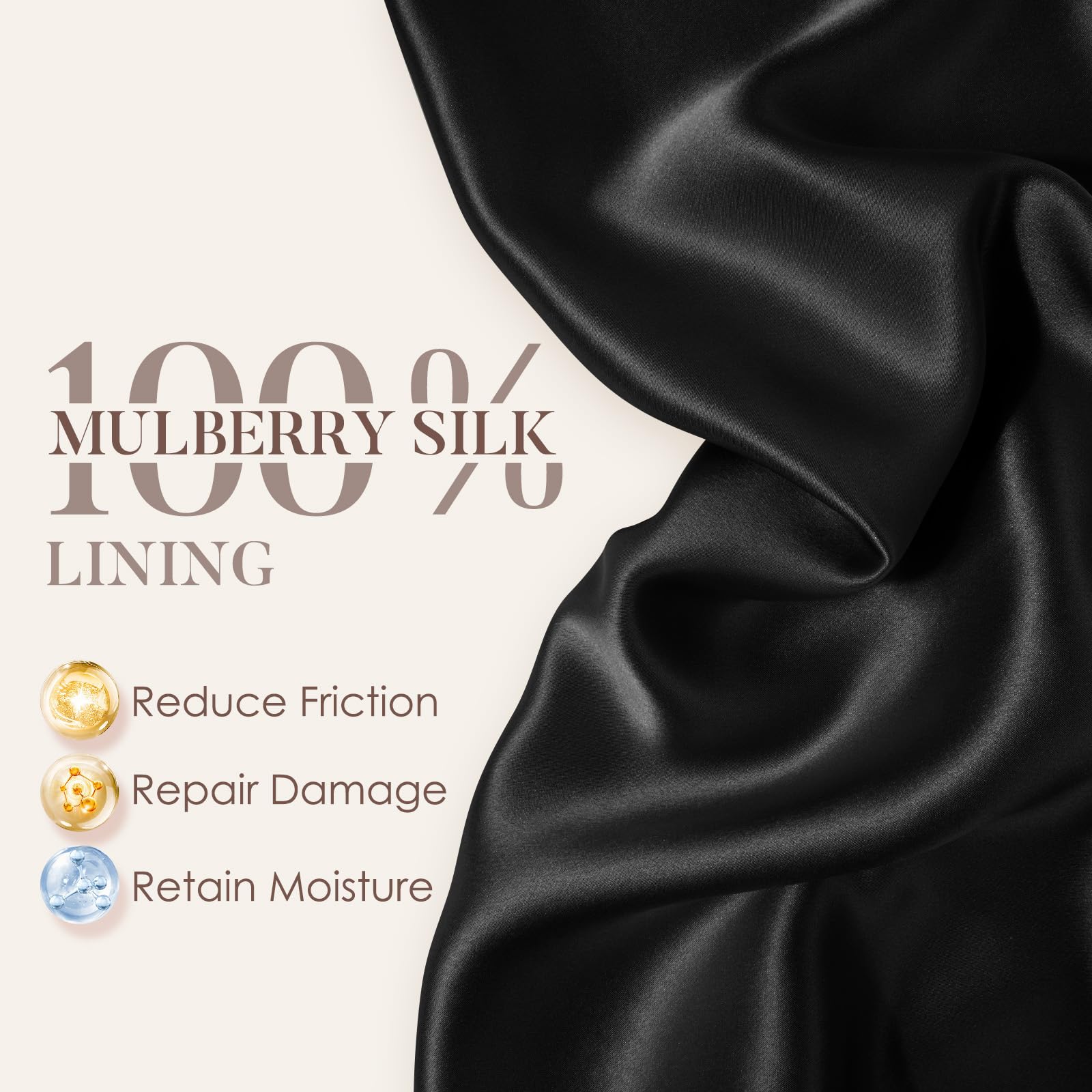 LULUSILK textura de seda mulberry cercana reduce frizz y daños