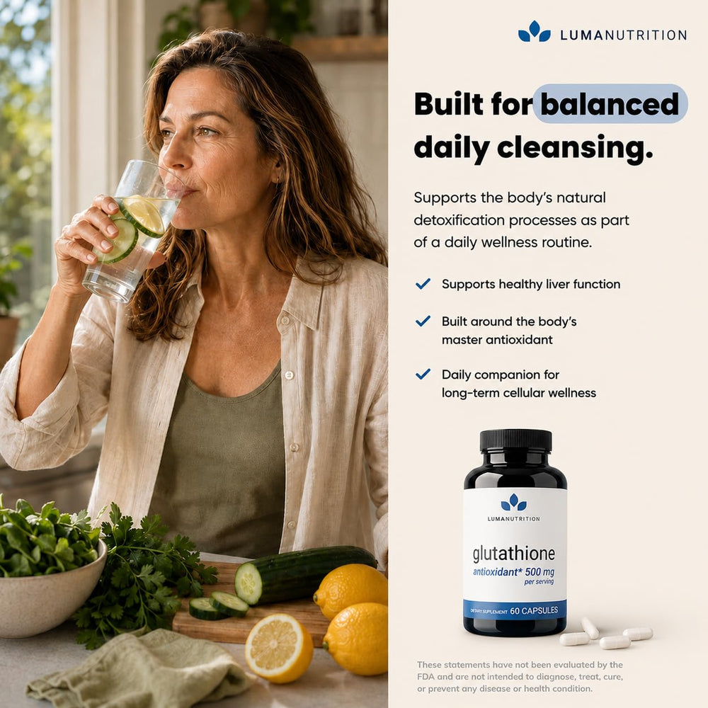 Luma Nutrition detalle de etiqueta con ingredientes y beneficios