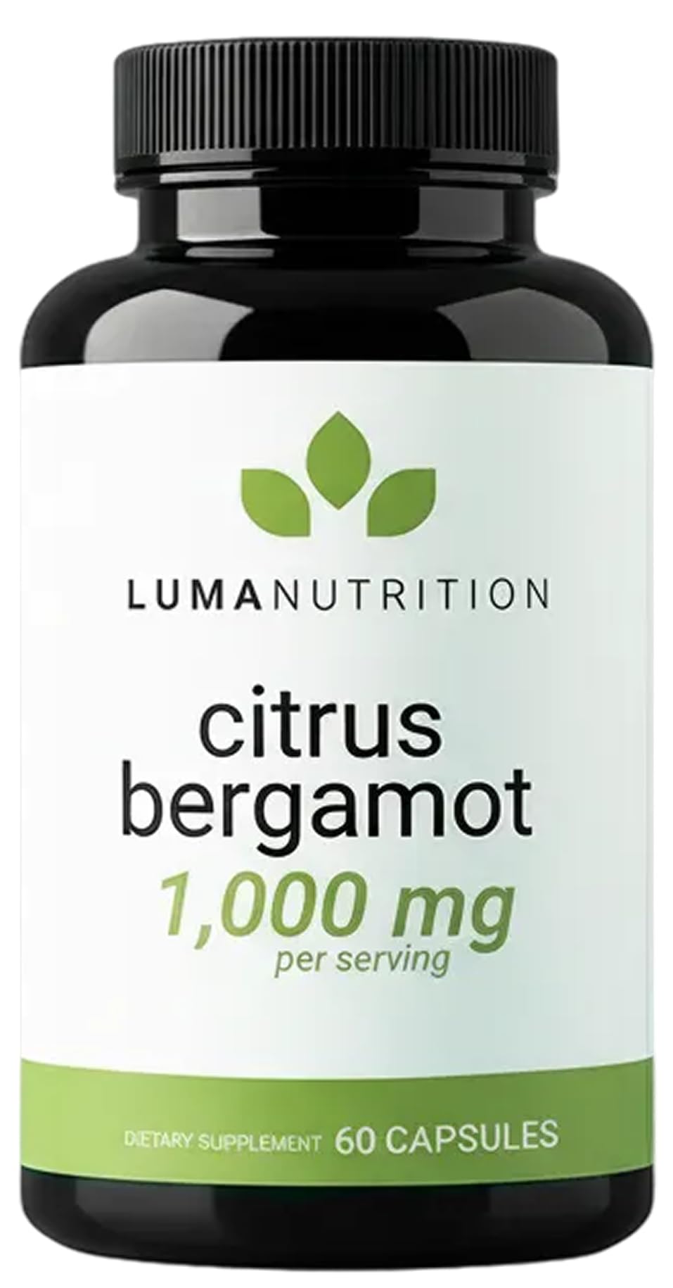 Luma Nutrition frasco delantero mostrando 60 cápsulas y detalle de marca