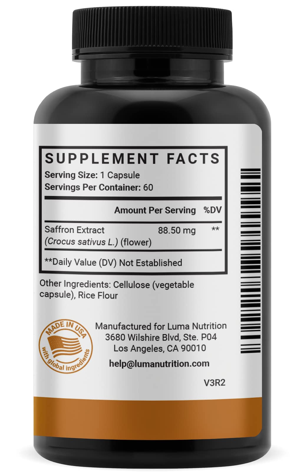 Luma Nutrition made in USA seal emphasizing quality and trust