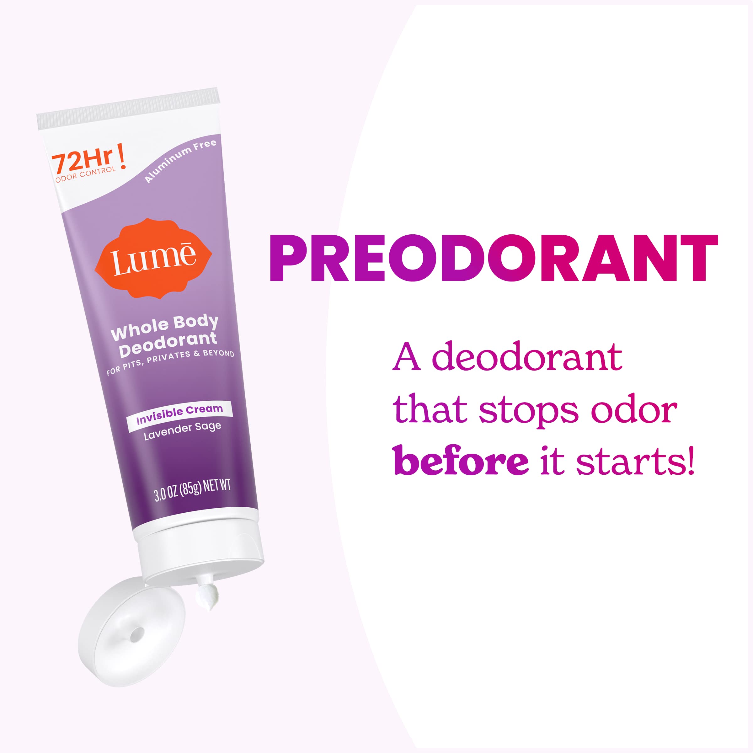 Lume etiqueta con ingredientes e instrucciones para pieles sensibles