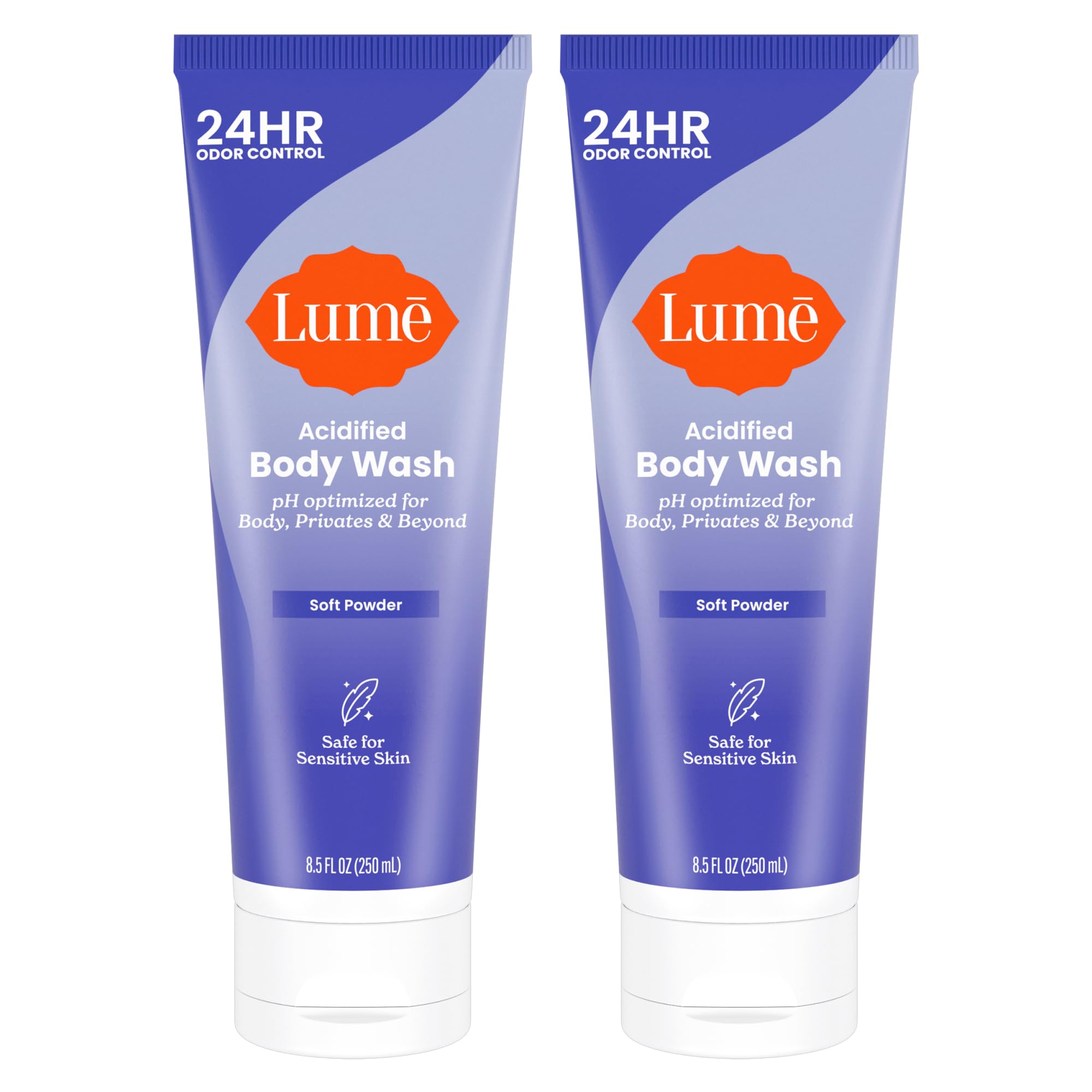 Lume gel corporal frente del envase mostrando doble pack y ventaja de control de olor
