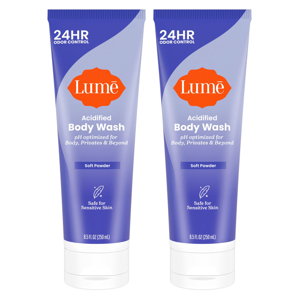 Lume gel corporal frente del envase mostrando doble pack y ventaja de control de olor