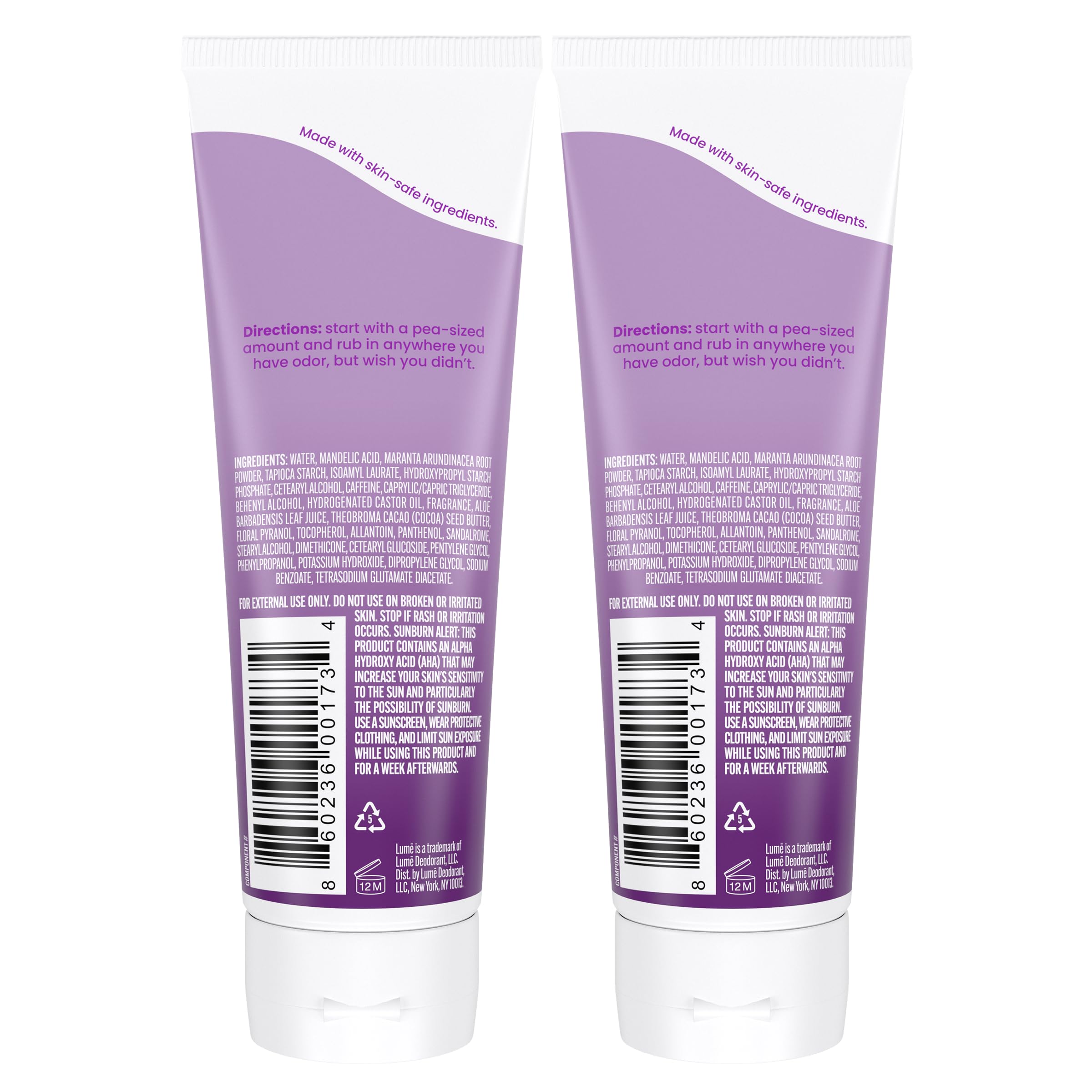 Lume crema textura en primer plano para aplicación suave y control de olor