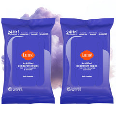 Lume empaque frontal mostrando doble pack y aroma Soft Powder