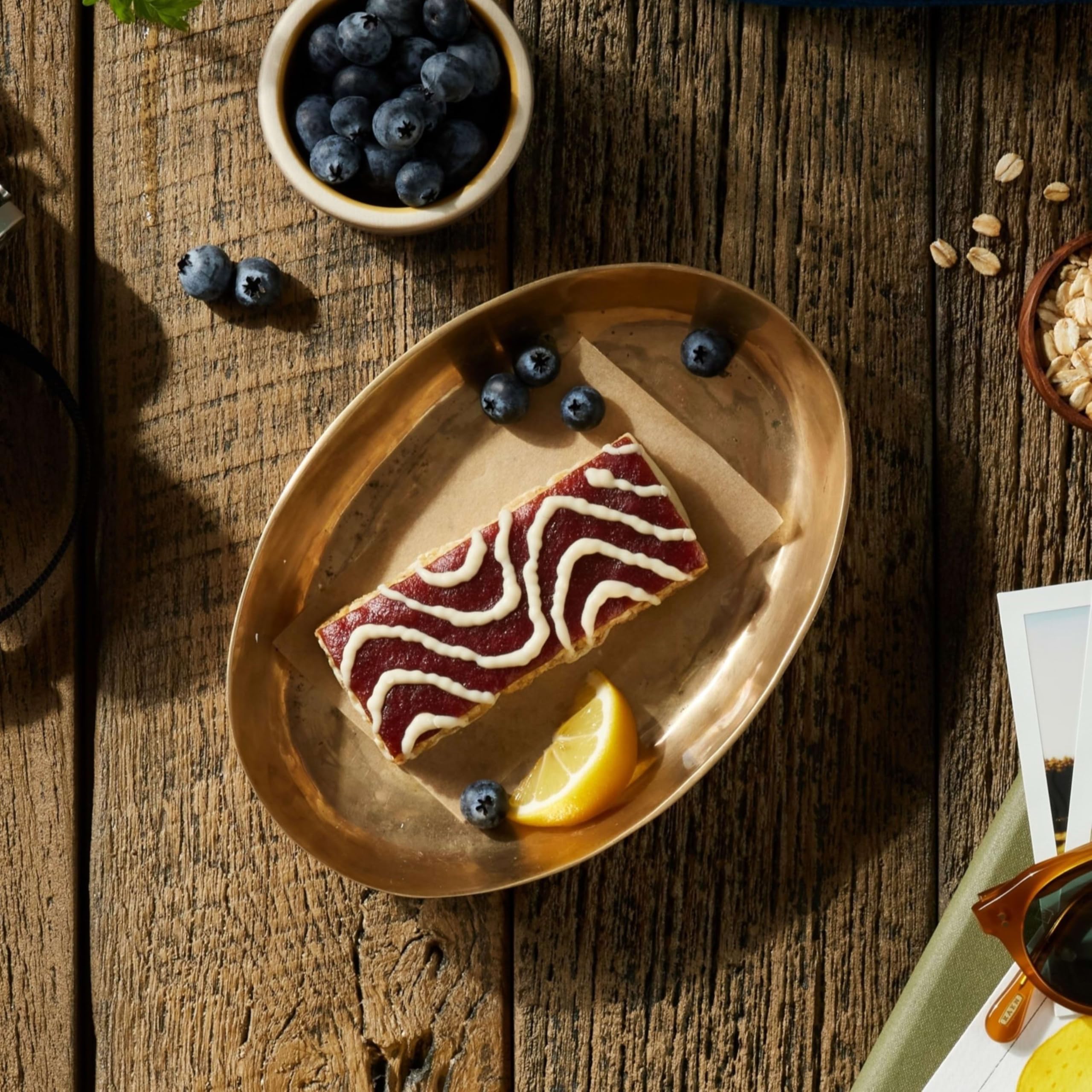 Luna Bar etiqueta nutricional enfocada en proteína y sin gluten