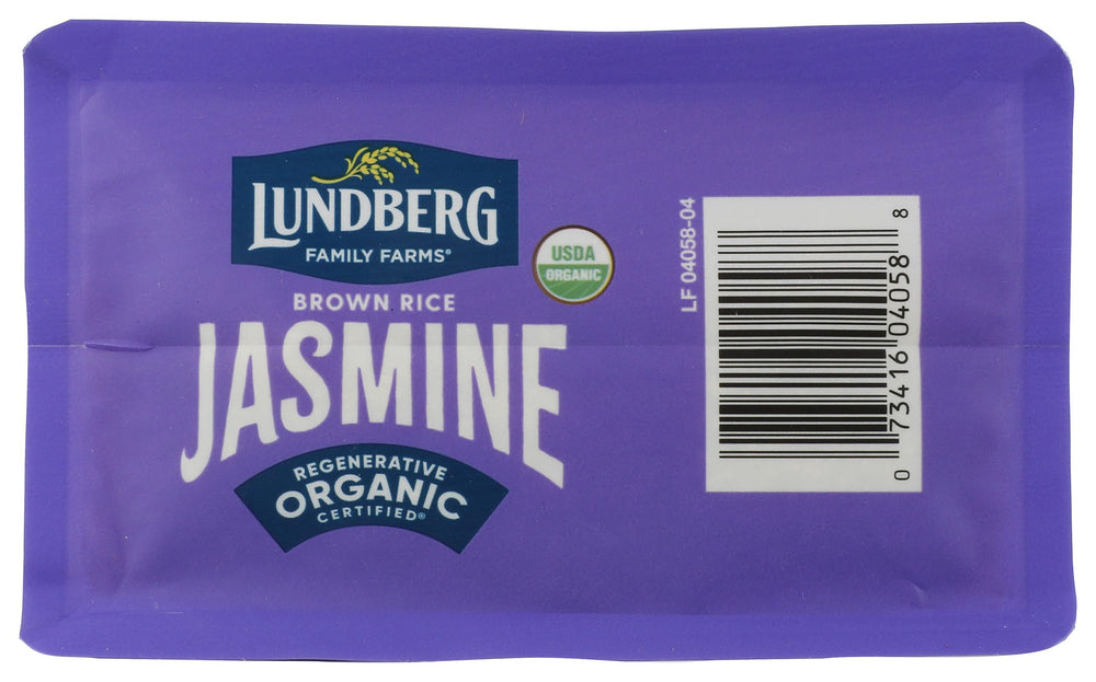 Lundberg arroz jazmín integral servido en bowl, aroma y textura esponjosa