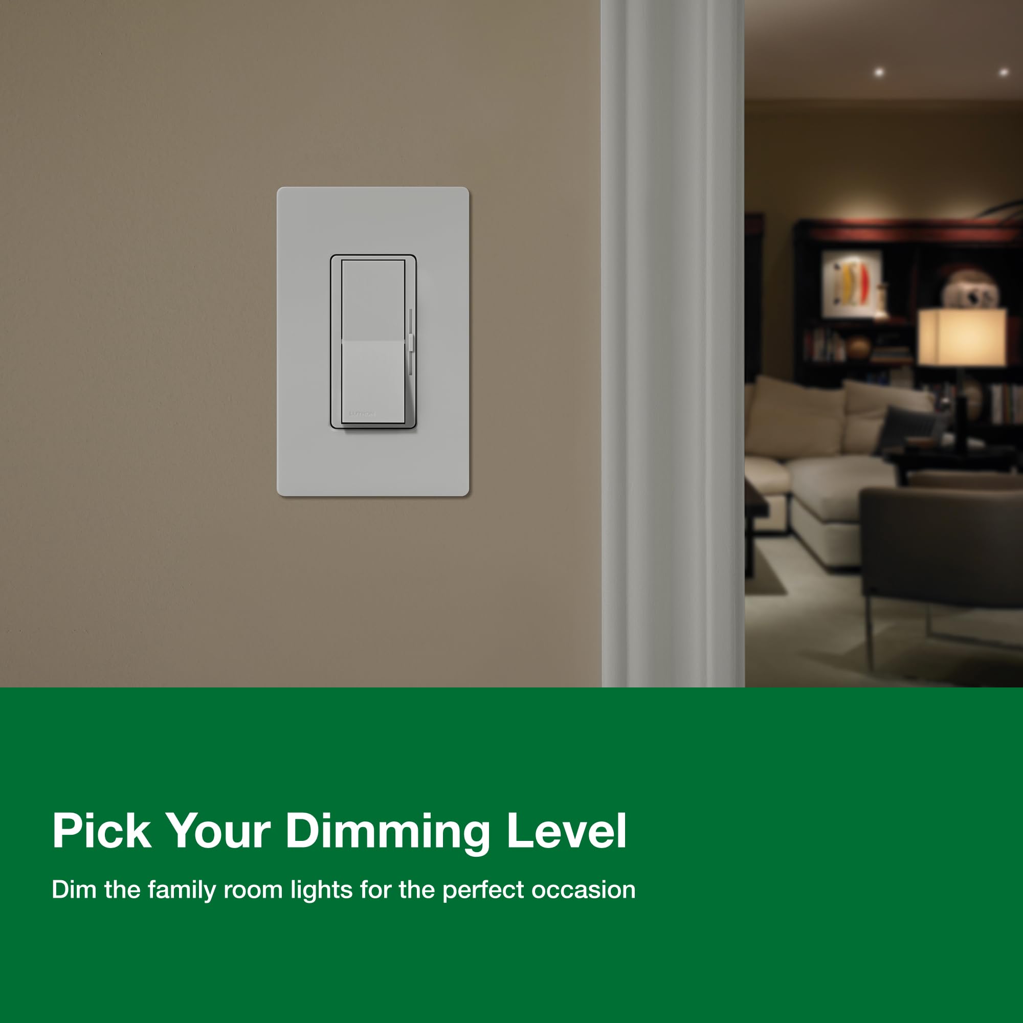 Lutron regulador montado en caja eléctrica, instalación rápida y segura