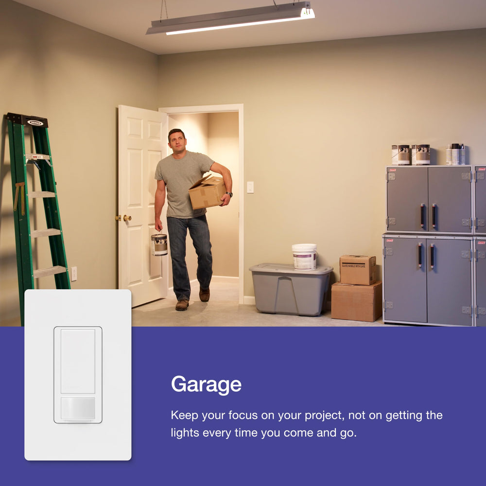 Lutron Maestro vista trasera con terminales de cableado, instalación sin neutro