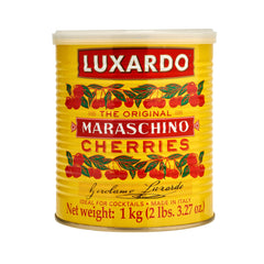 luxardo lata frontal mostrando la marca y contenido, garantía de calidad
