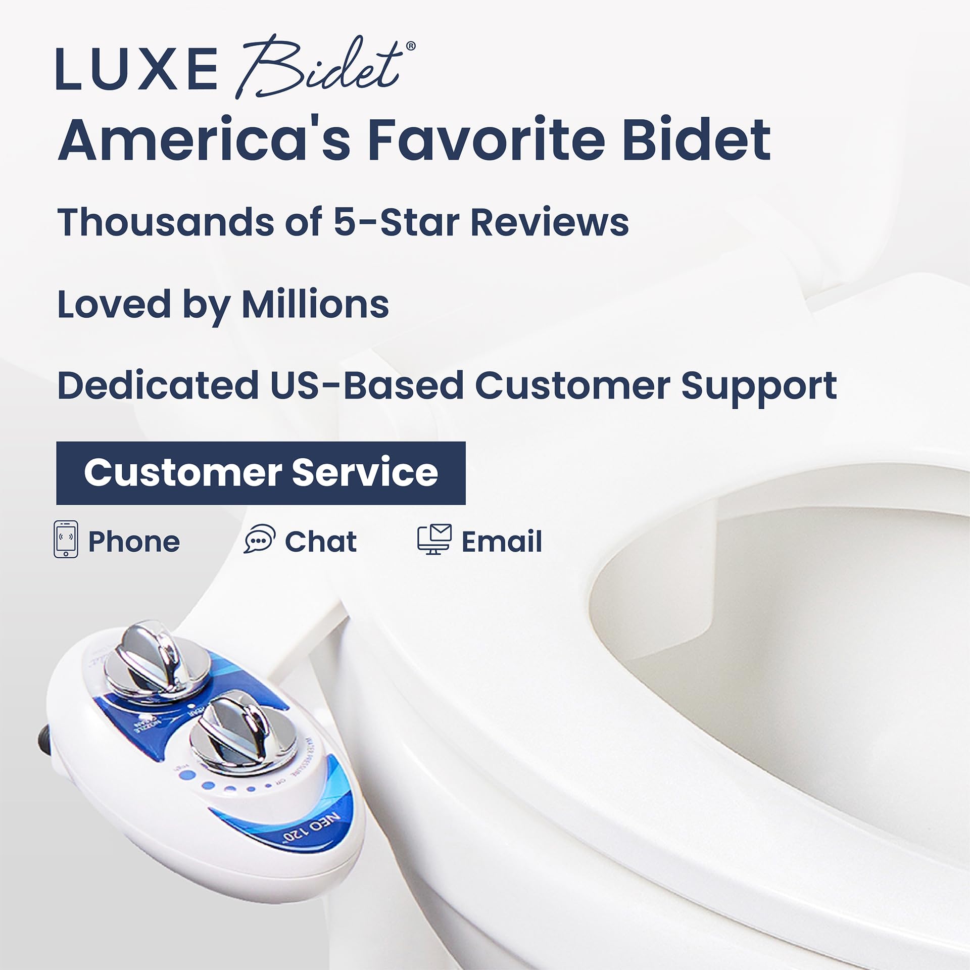 LUXE Bidet NEO 120 válvula metal-cerámica mostrando durabilidad interna