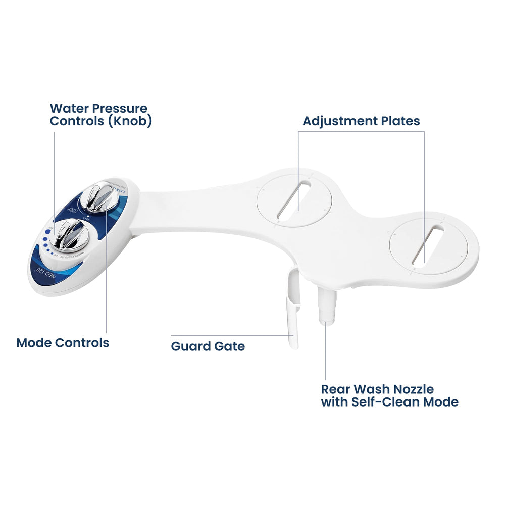 LUXE Bidet NEO 120 en baño ambientado que sugiere confort y estética