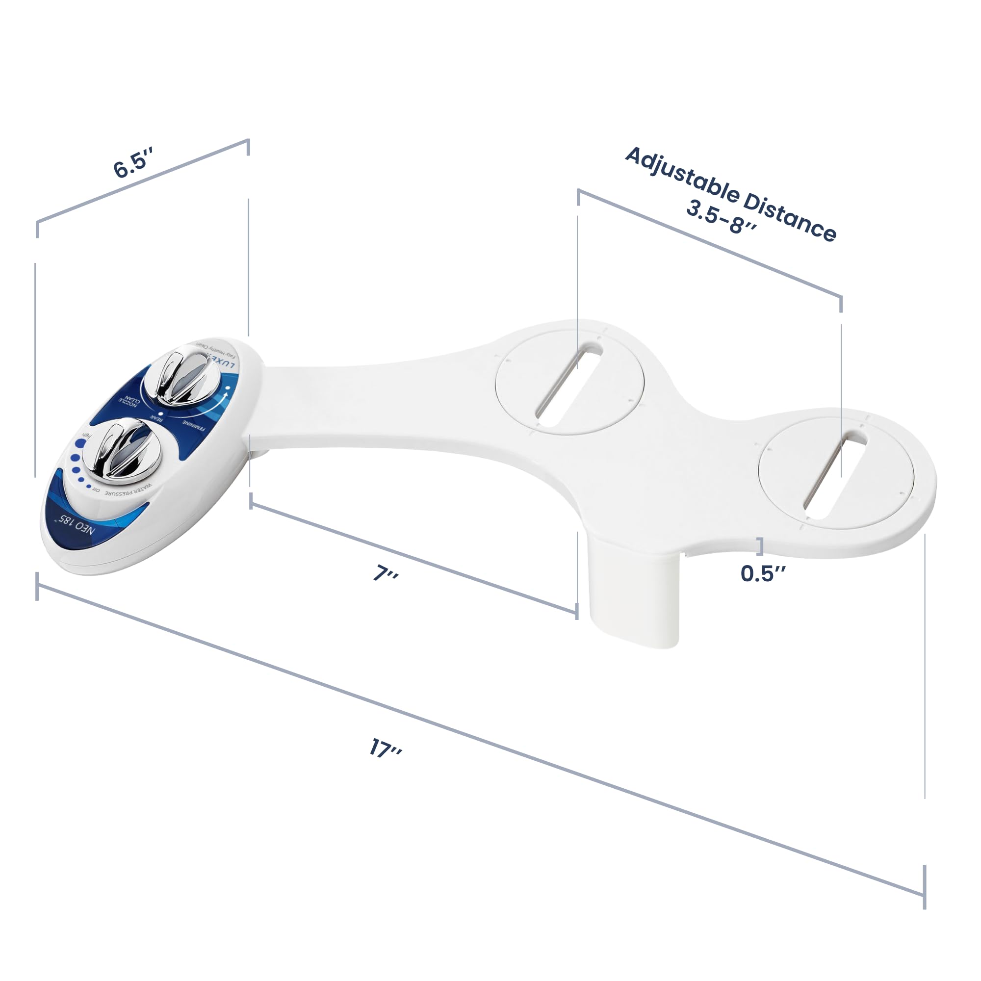 LUXE Bidet acabado azul brillante que aporta estilo al baño