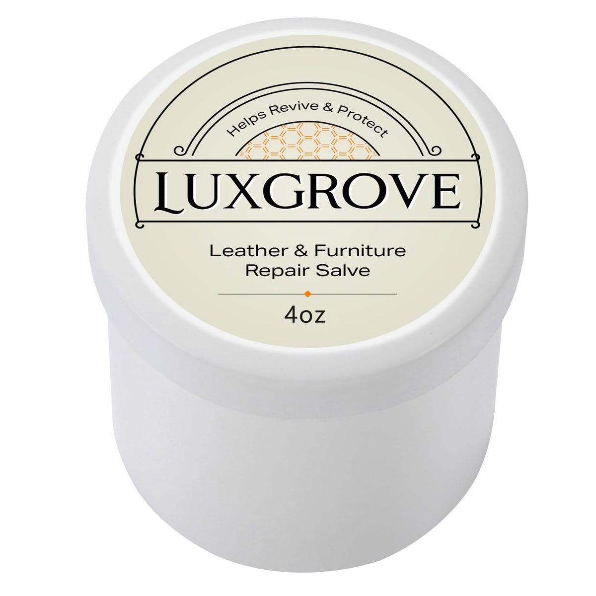 LUXGROVE frasco delantero mostrando tamaño práctico y uso doméstico