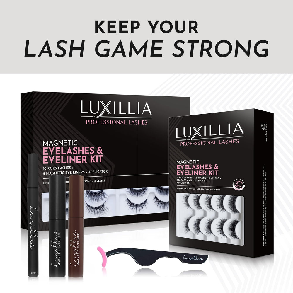 Luxillia estuche con contenido organizado para almacenamiento seguro