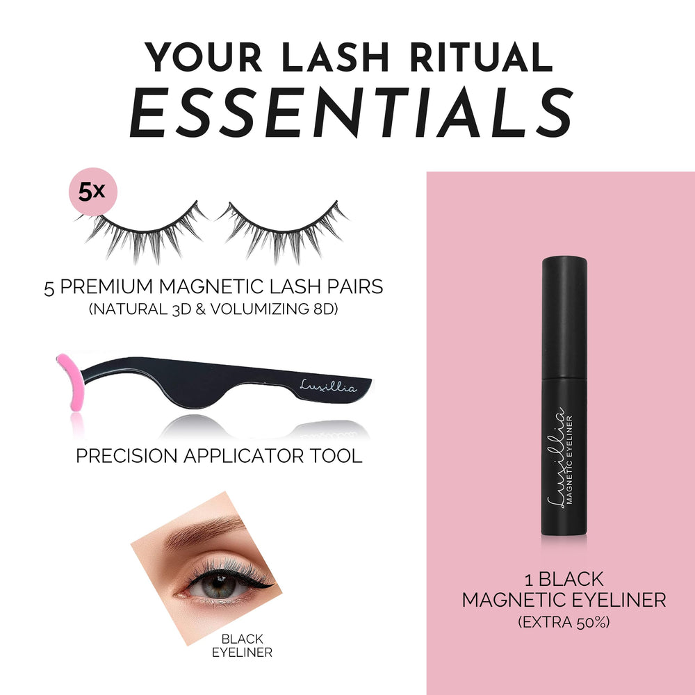 Luxillia par de pestañas cortas ideal para look natural diario