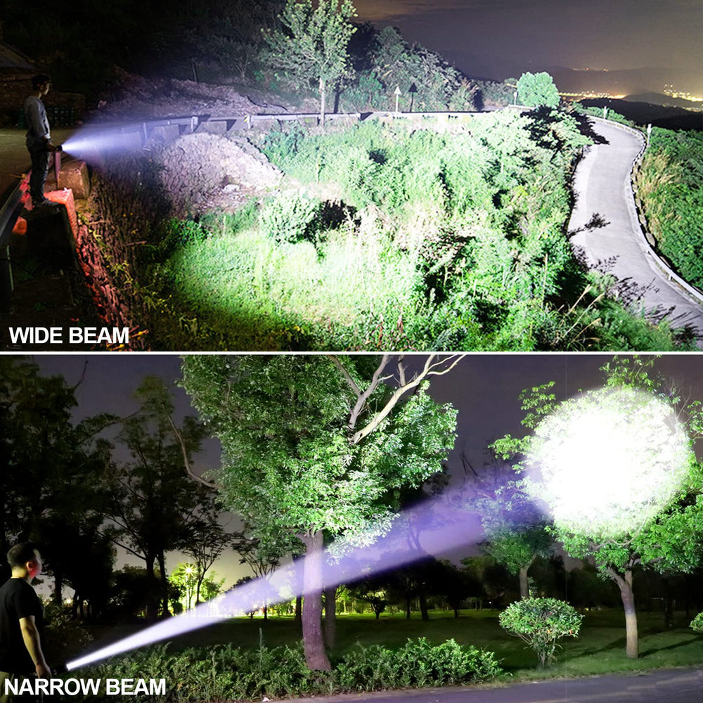 Lylting en campamento nocturno iluminando sendero con gran alcance
