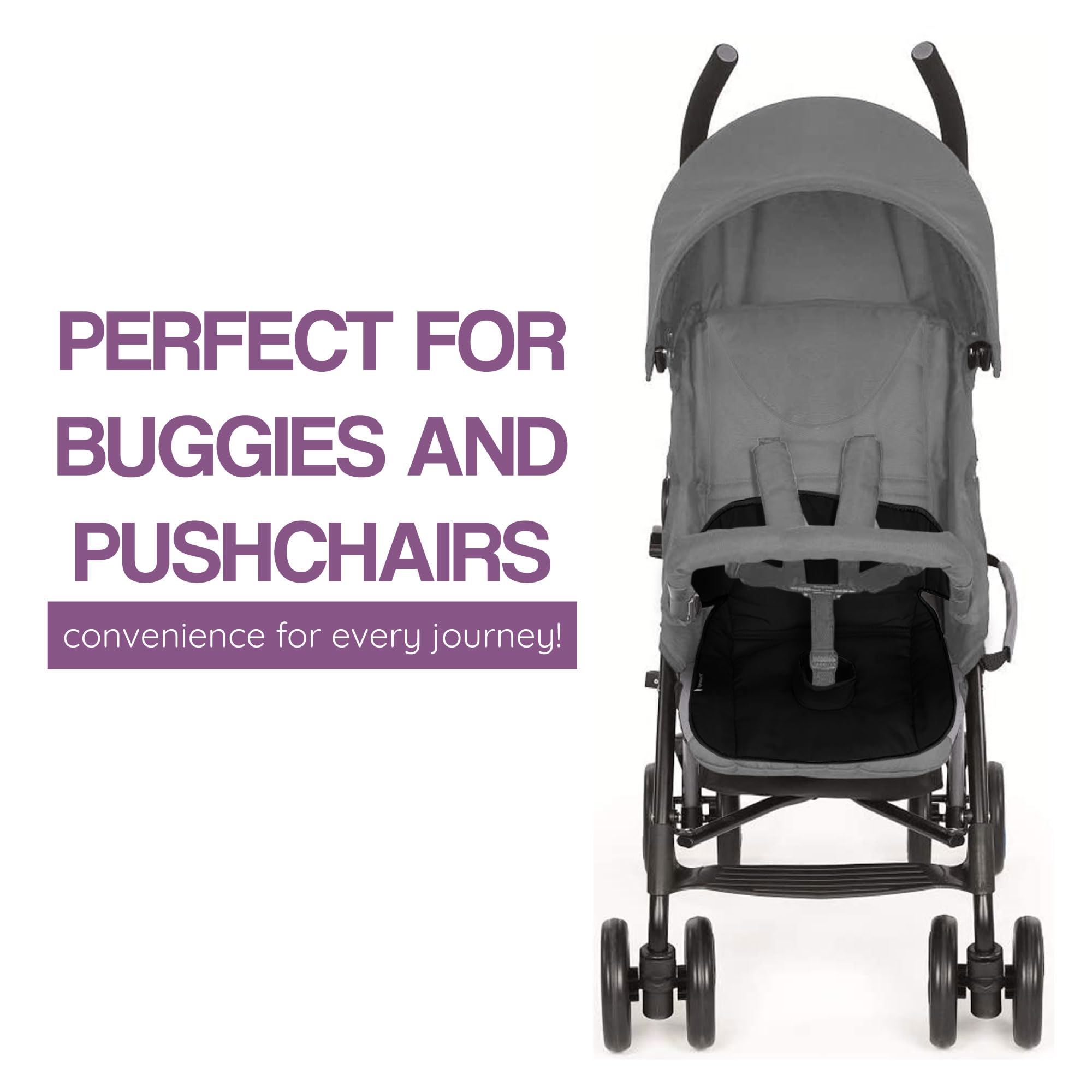 Lynmark protector comparado con una silla infantil para mostrar tamaño universal