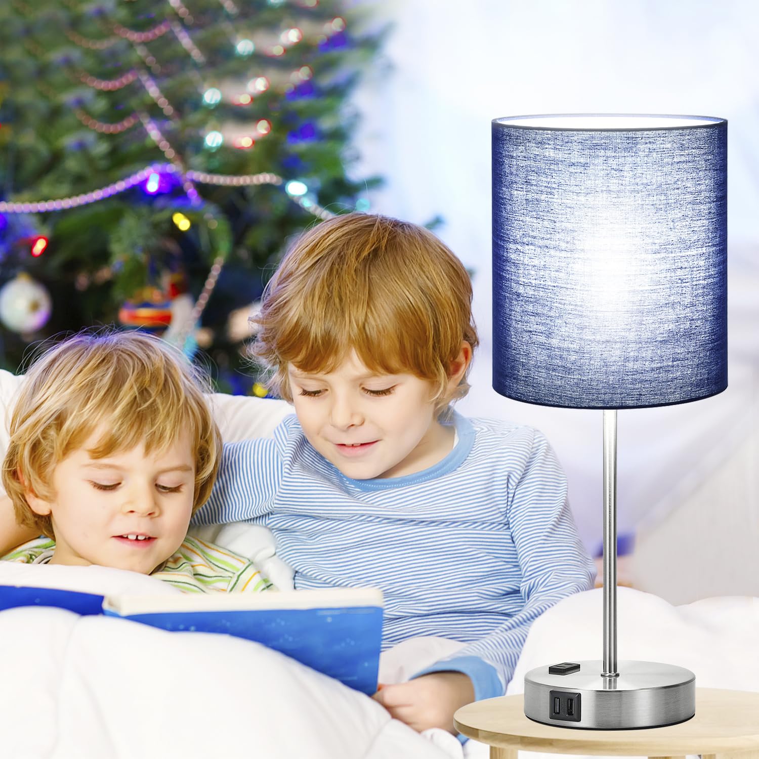 Lynnoland lamp beside book and phone to show size and practical scale