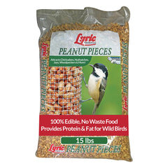 Lyric front packaging 15 lb bag shows product and attracts birds