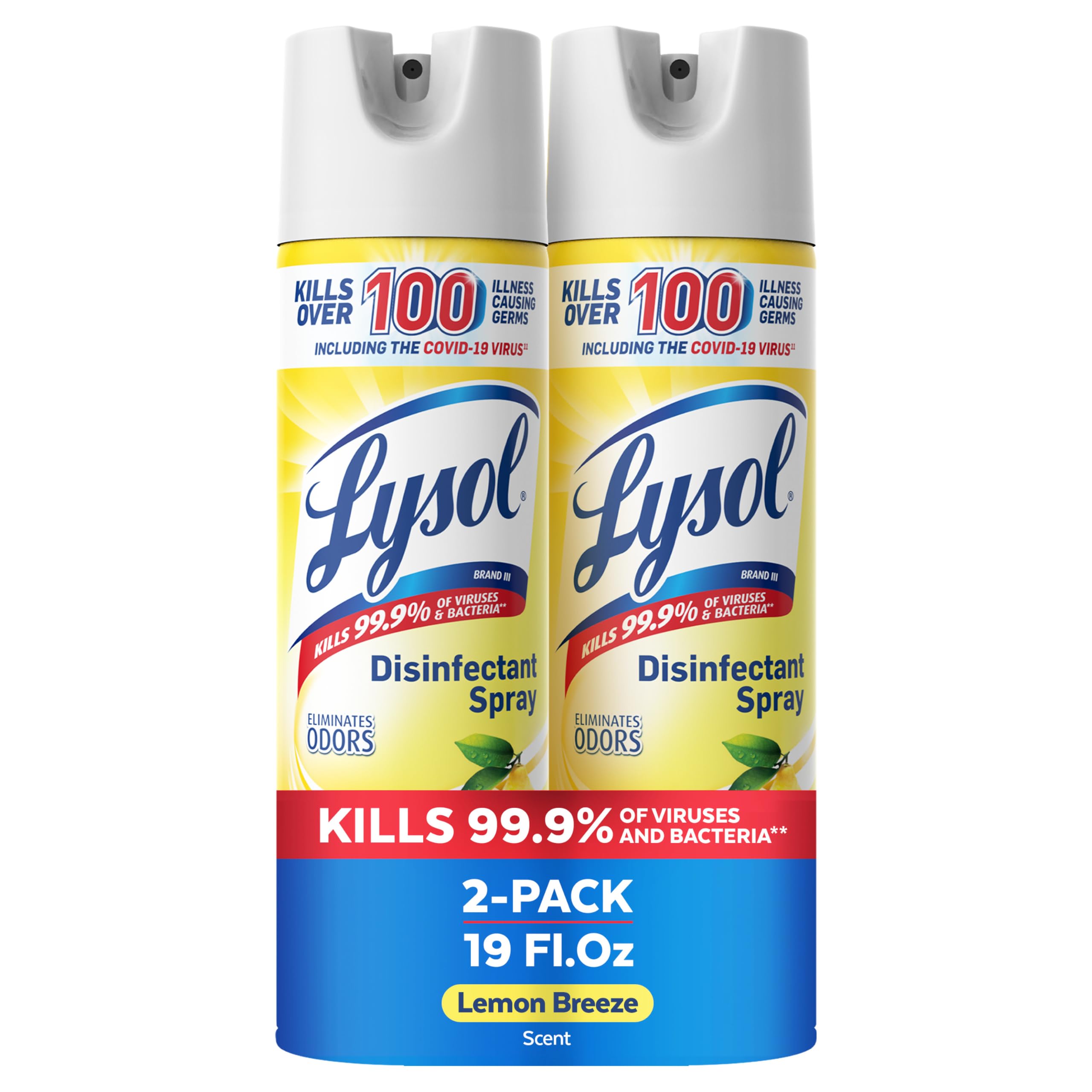 Lysol frontal pack de 2 botes limón, protección doméstica rápida