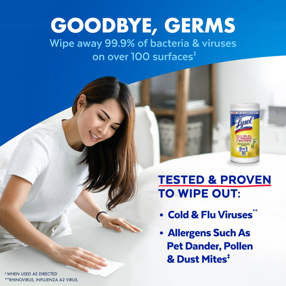 Lysol detalle de la textura de la toallita demostrando grosor y absorción
