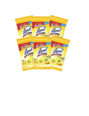 Lysol paquete frontal compacto con toallitas limón listo para llevar y limpiar superficies