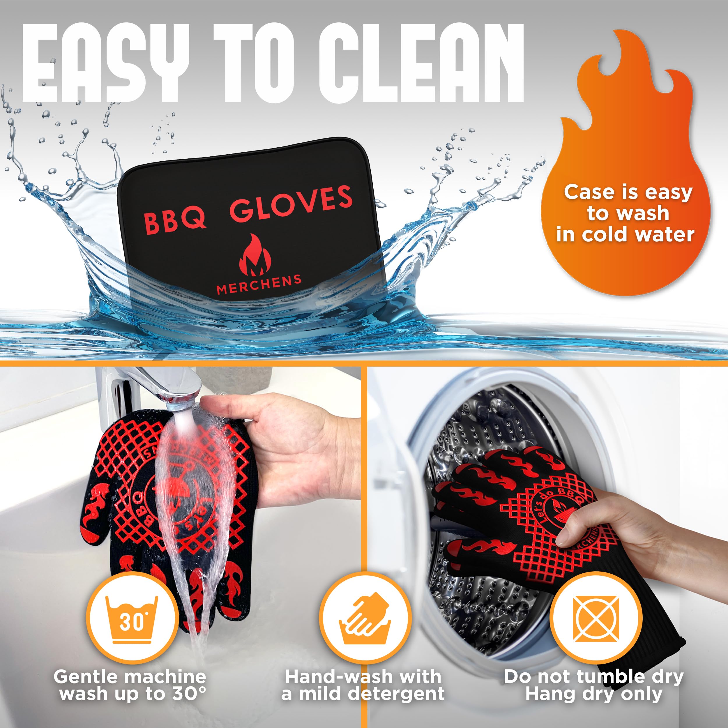 M MERCHENS limpieza de guantes bajo agua facil mantenimiento