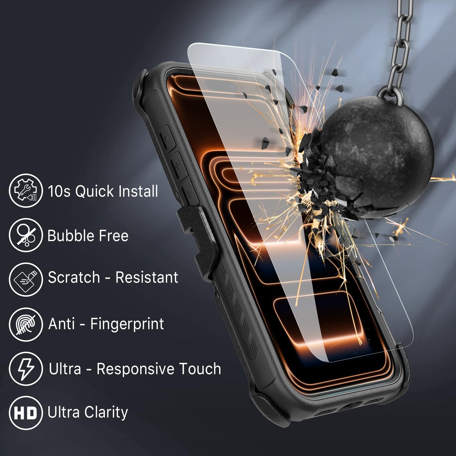 M MYBAT PRO protector de cristal templado incluido contra arañazos