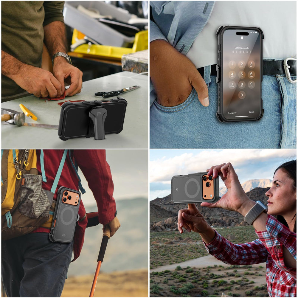 M MYBAT PRO comparación en mano para ver tamaño y ergonomía