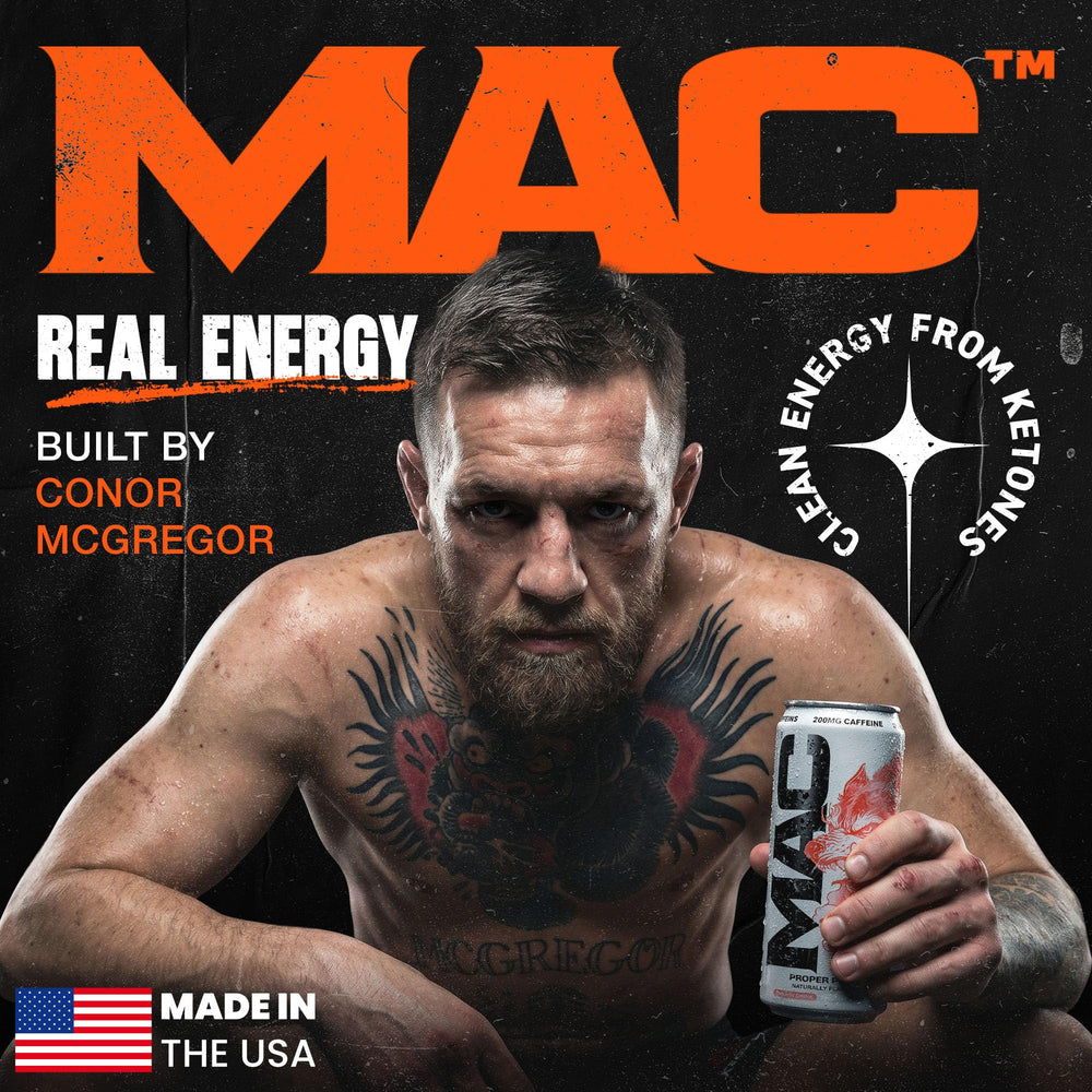 MAC Energy vista angular de la lata enfatizando marca y color