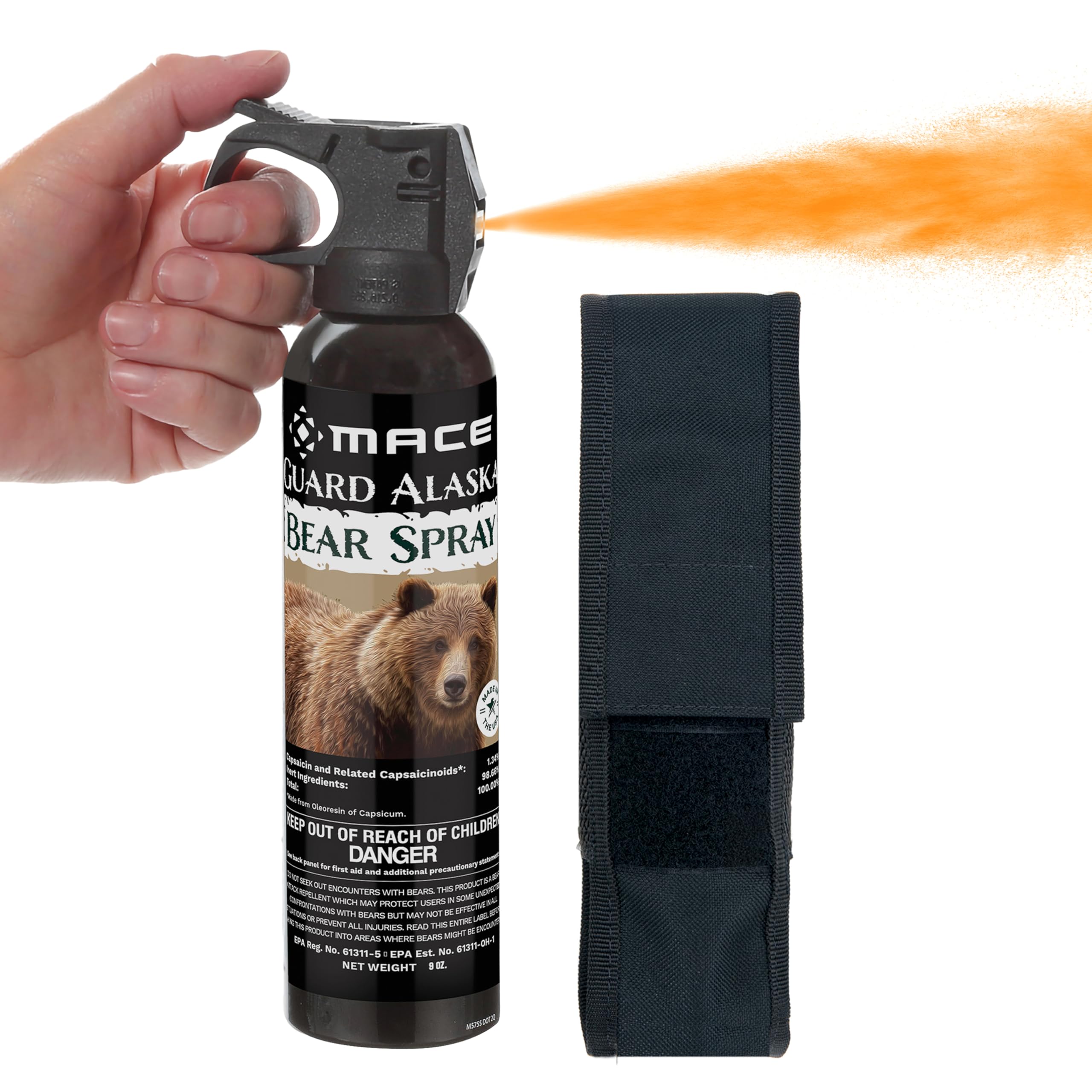 mace spray Guard Alaska frente del envase mostrando diseño y capacidad