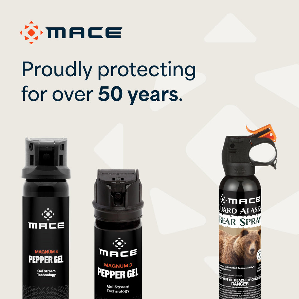 Mace Magnum 3 guardado en bolso para acceso discreto y protección personal