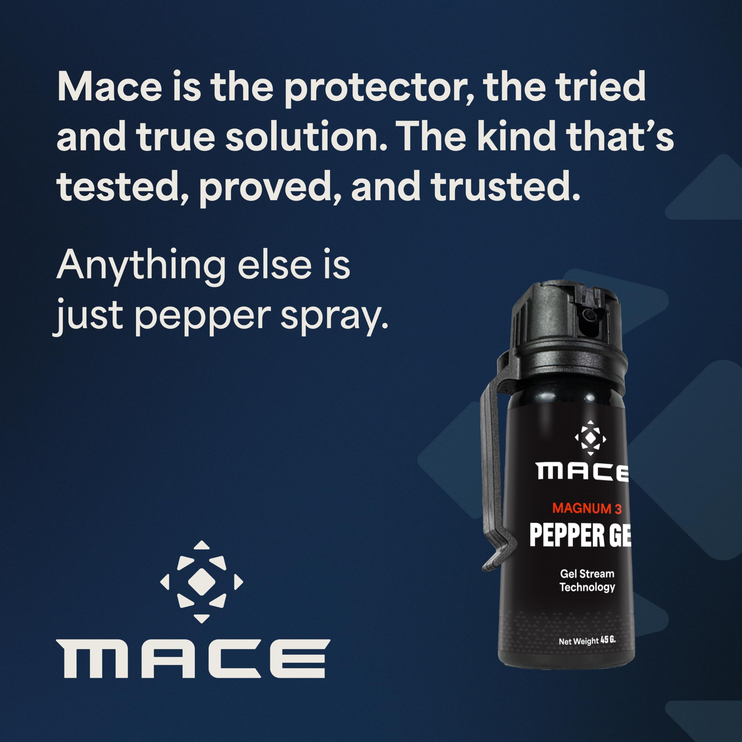 Mace Magnum 3 etiqueta con indicación de tinta UV para identificación posterior
