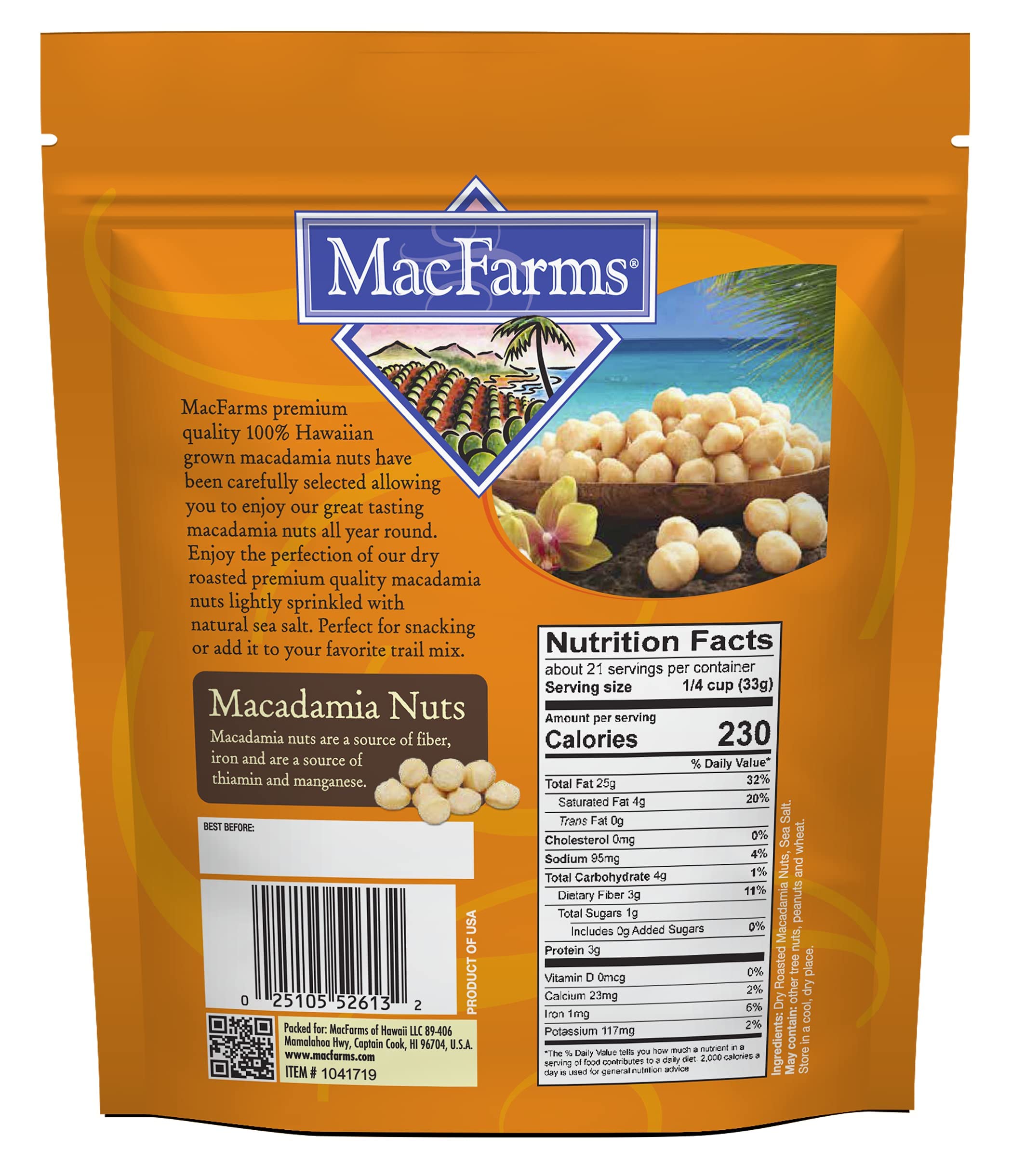 MacFarms nueces tostadas detalle de sal marina realzando sabor y apariencia apetecible