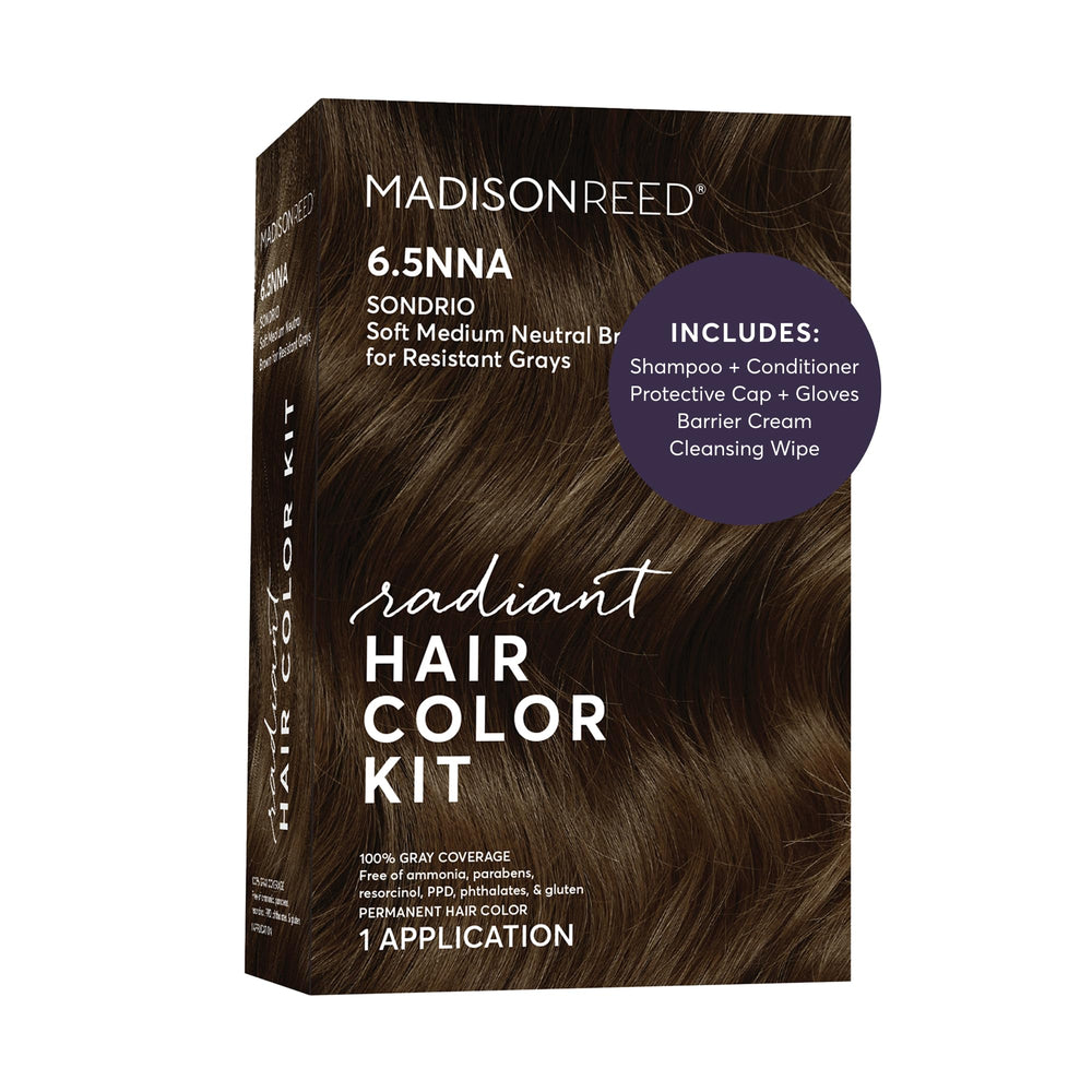 Madison Reed empaque frontal mostrando el kit y facilidad de uso
