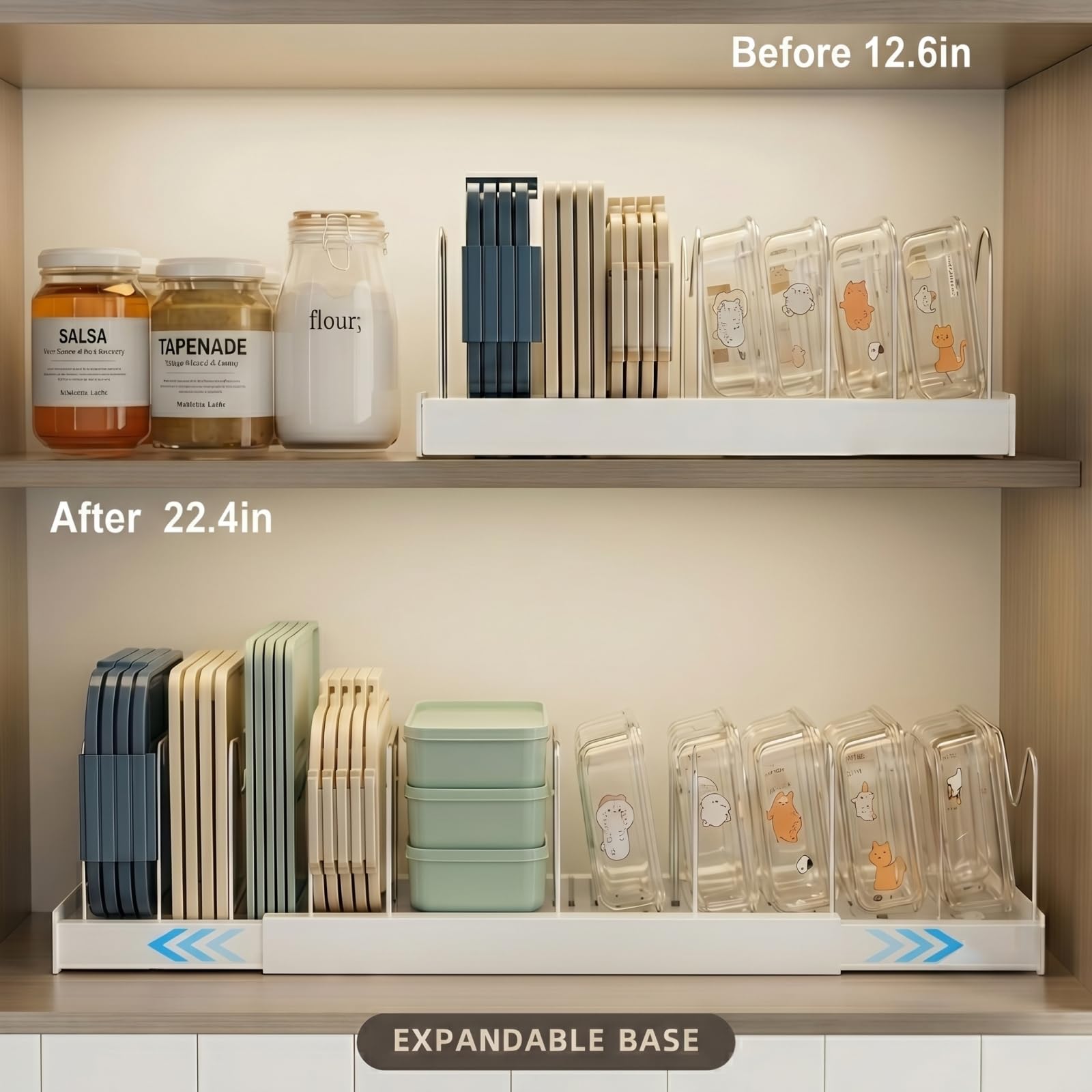 Magheo primer plano de un divisor de acero inoxidable resistente y ajustable