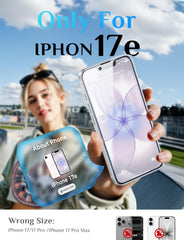 MAGIC JOHN pantalla del iPhone 17e con protector mostrando colores nítidos y uso diario