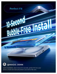 MAGIC JOHN textura del cristal templado 9H que ofrece alta resistencia a arañazos