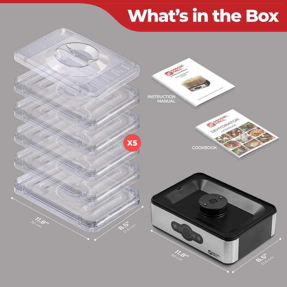 Magic Mill cuerpo de plástico libre de BPA y base de acero, limpieza y resistencia