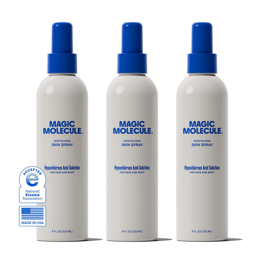 Magic Molecule envase frontal mostrando el spray y tamaño práctico